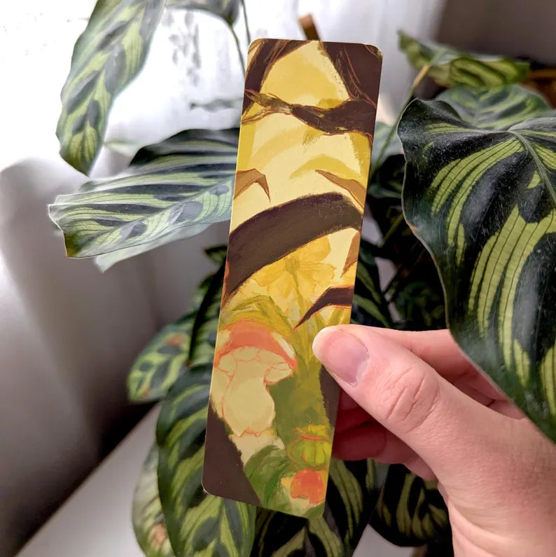 Mushroom Strawberry Flower Bookmark