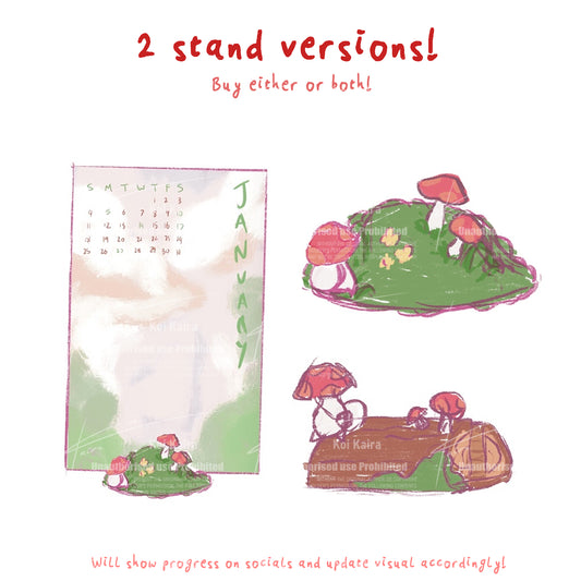 * Pre-Order * 2026 Calendar + Handmade Polymer Clay Stand